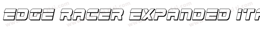 Edge Racer Expanded Italic Expanded字体转换